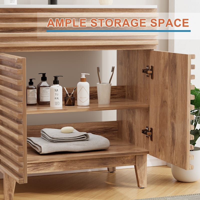 Bathroom Vanity Set W/Drop in Sink Faucet Cabinet Combo