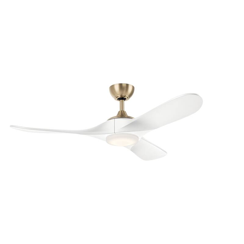 Kichler 310552 Mylo 52" 3 Blade Indoor LED Ceiling Fan - Champagne Bronze / Matte White