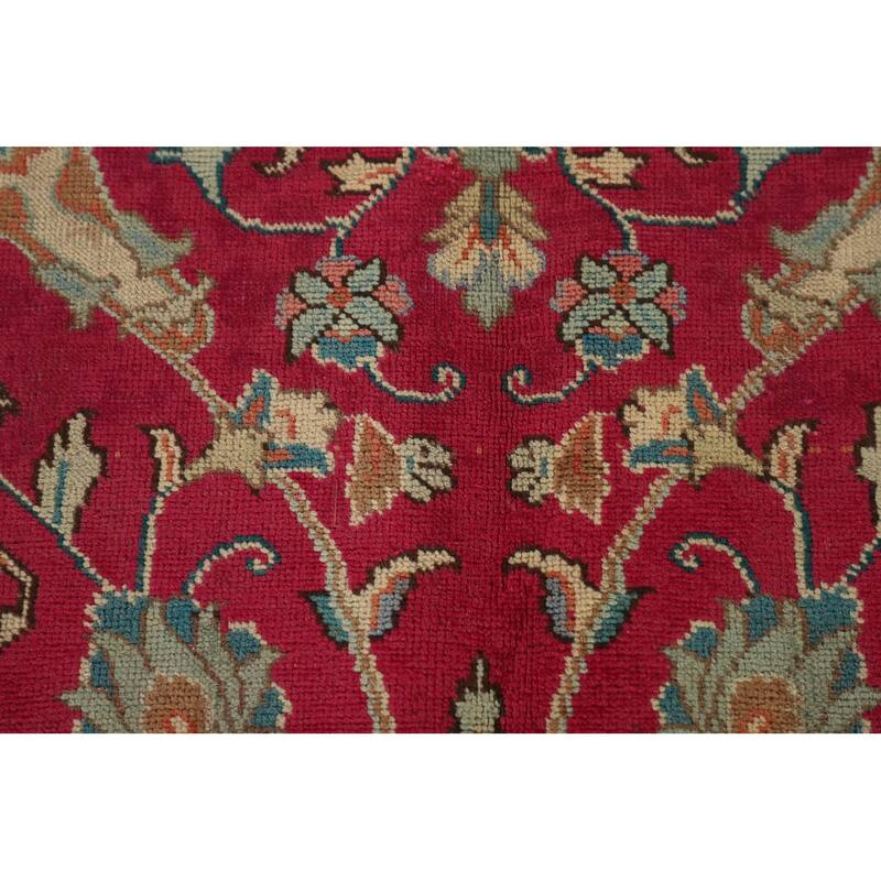 Tabriz Persian Vintage Rug Hand-Knotted Wool Carpet - 7'11"x 11'1"