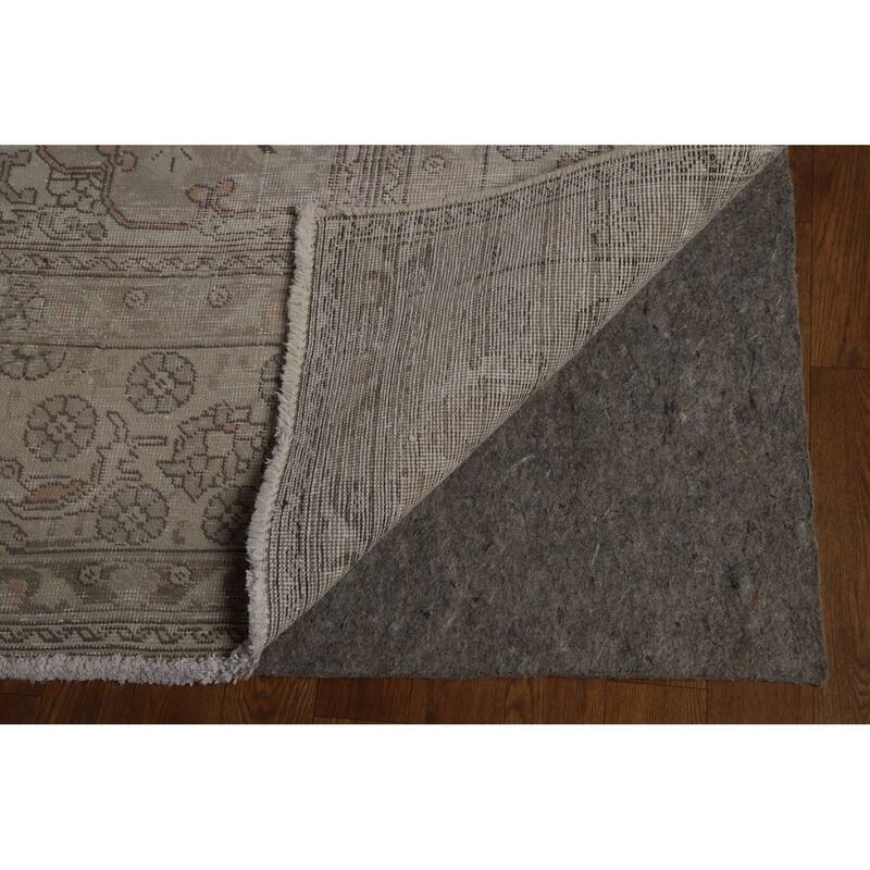 Tabriz Persian Vintage Rug Handmade Living Room Wool Carpet - 9'7" x 13'0"