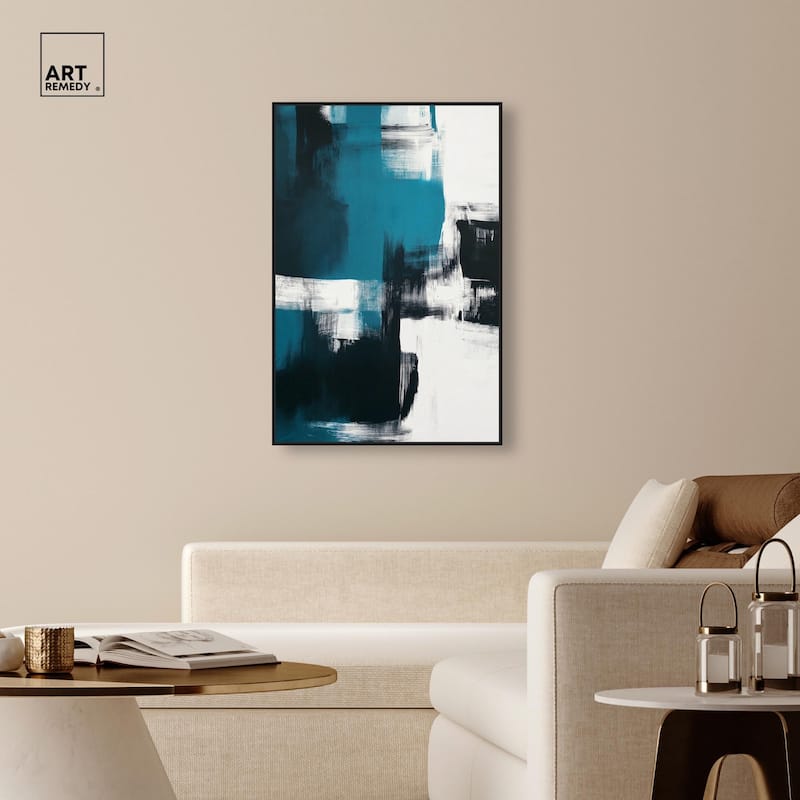 Weight of Teal Canvas by Art Remedy
