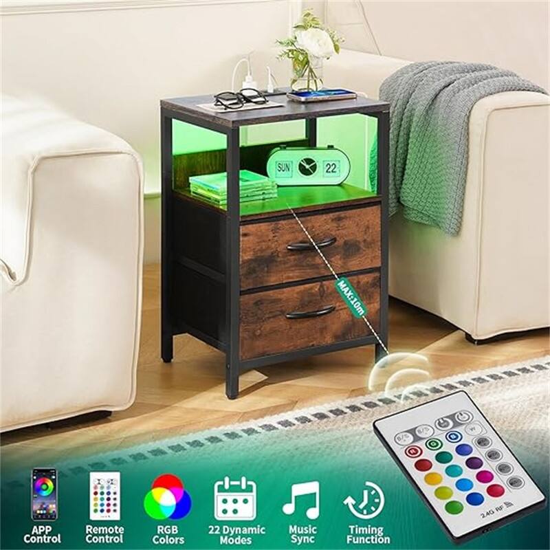 Nightstand with Charging Station