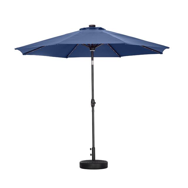 Ainfox 10ft Patio Umbrella with Lights Outdoor Solar Umbrella