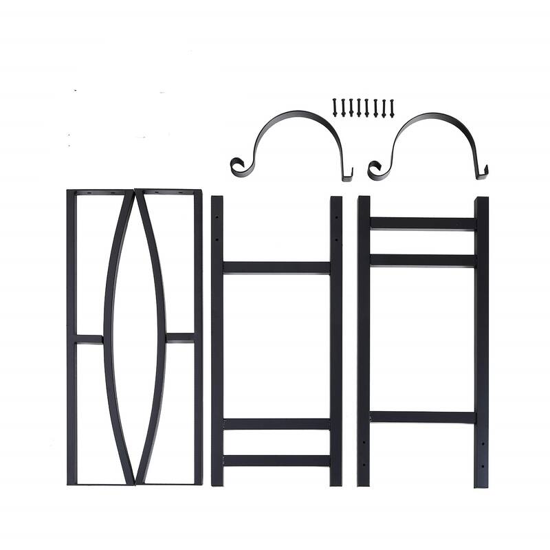 PHI VILLA Heavy Duty Indoor/ Outdoor Firewood Rack with Kindling Holder