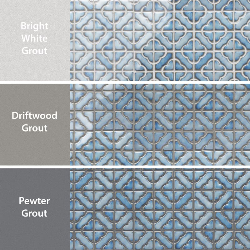 Merola Tile Hudson Tower Marine 12" x 12" Porcelain Mosaic Floor and Wall Tile