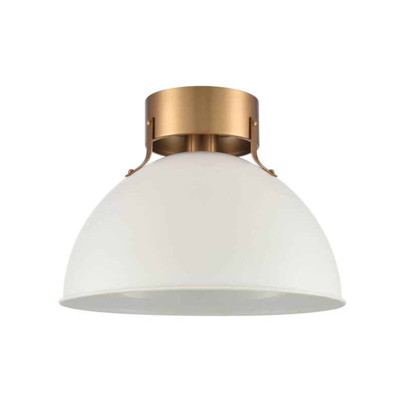 Elk Home Zayne Brushed Gold With Metal Shade 1 Light Semi Flush