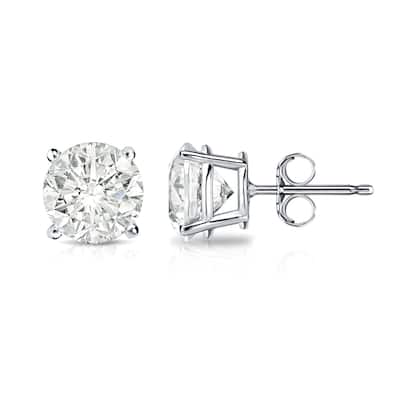 Auriya 14k Gold 1 1/4ctw Clarity-enhanced Diamond Stud Earrings (I2-I3)
