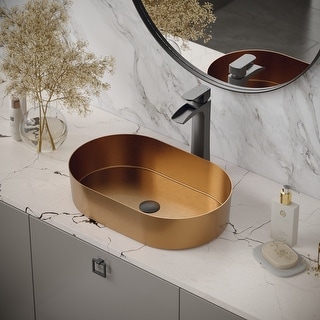 Karran Cinox Stainless Steel Oval Vessel Sink
