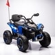 preview thumbnail 1 of 23, 24V Ride-On Car for Kids with Remote Control,USB,MP3,Shock Absorbers,English Storytelling - Electric Vehicle with Bonus Stickers Blue