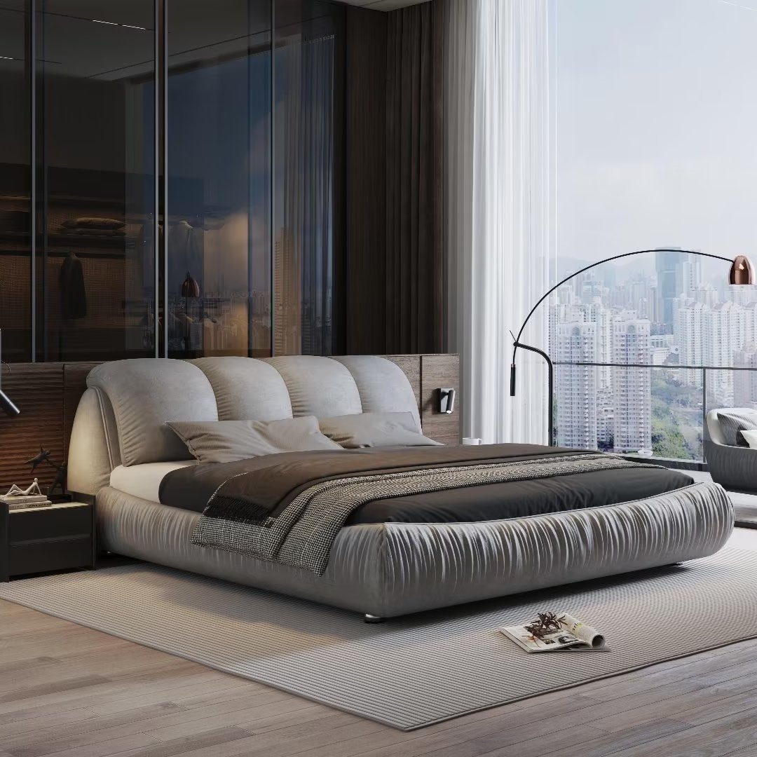 Oversized upholstered best sale bed