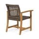 preview thumbnail 10 of 10, Crestview Outdoor 4 Seater Acacia Wood Dining Set by Christopher Knight Home