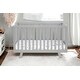 preview thumbnail 9 of 7, HomeRoots Light Gray Solid and Manufactured Wood Standard Three In One Convertible Crib - 54