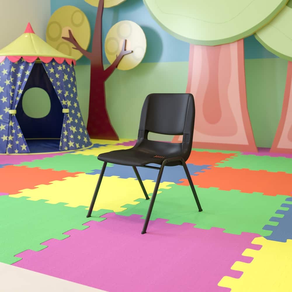 Kid's Ergonomic Shell Stack Chair with 14" Seat Height