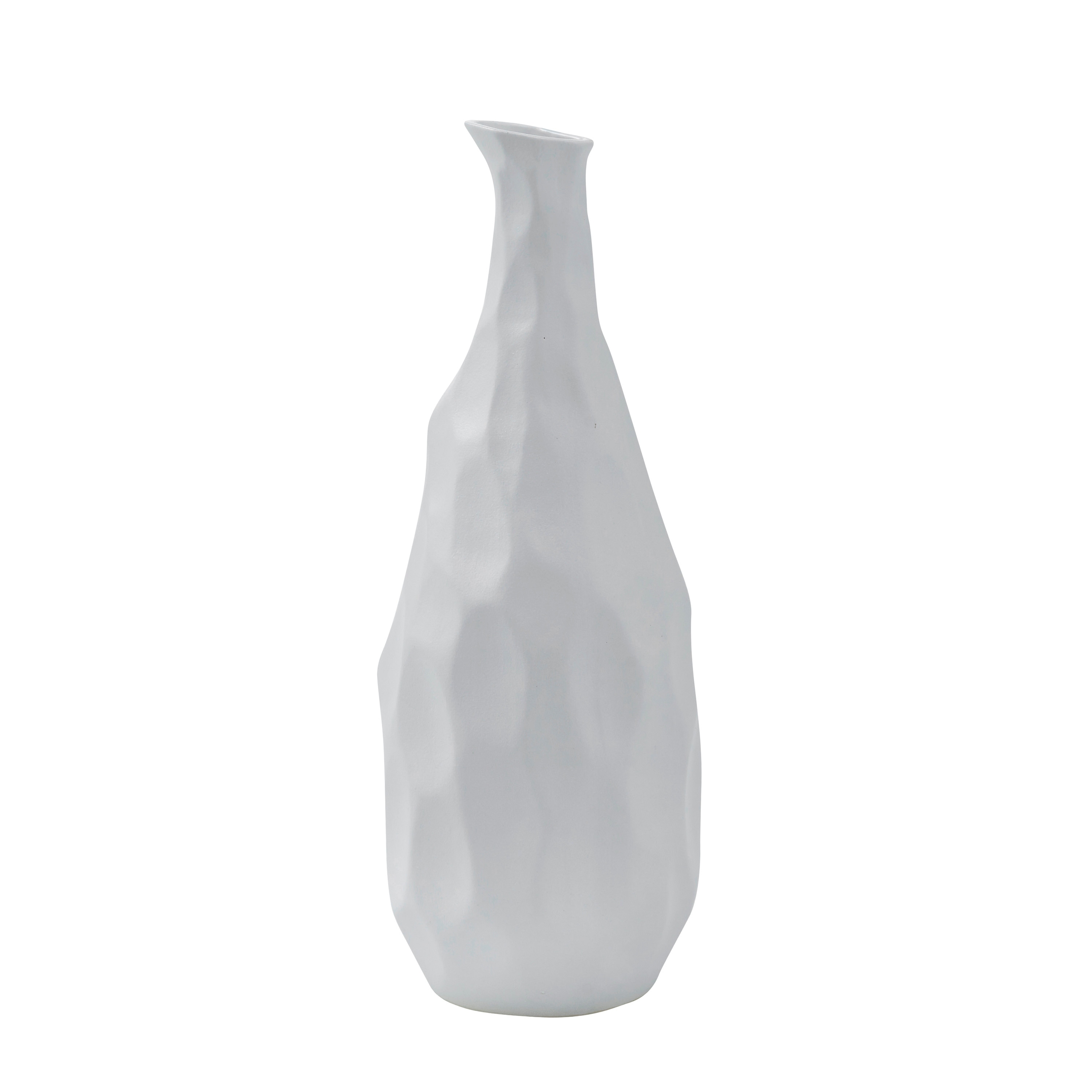 Renwil Blouin Indoor Ceramic Stoneware Vase, White Semi-Gloss