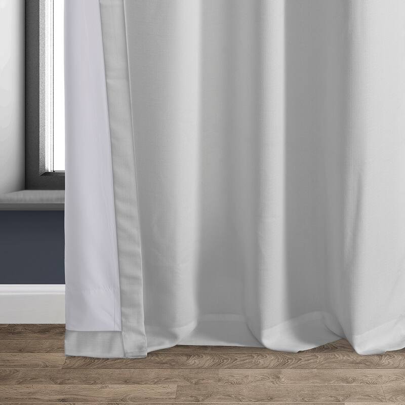 Exclusive Fabrics Italian Faux Linen Grommet Room Darkening Curtains (1 Panel) - Contemporary Elegance, Stylish Functionality