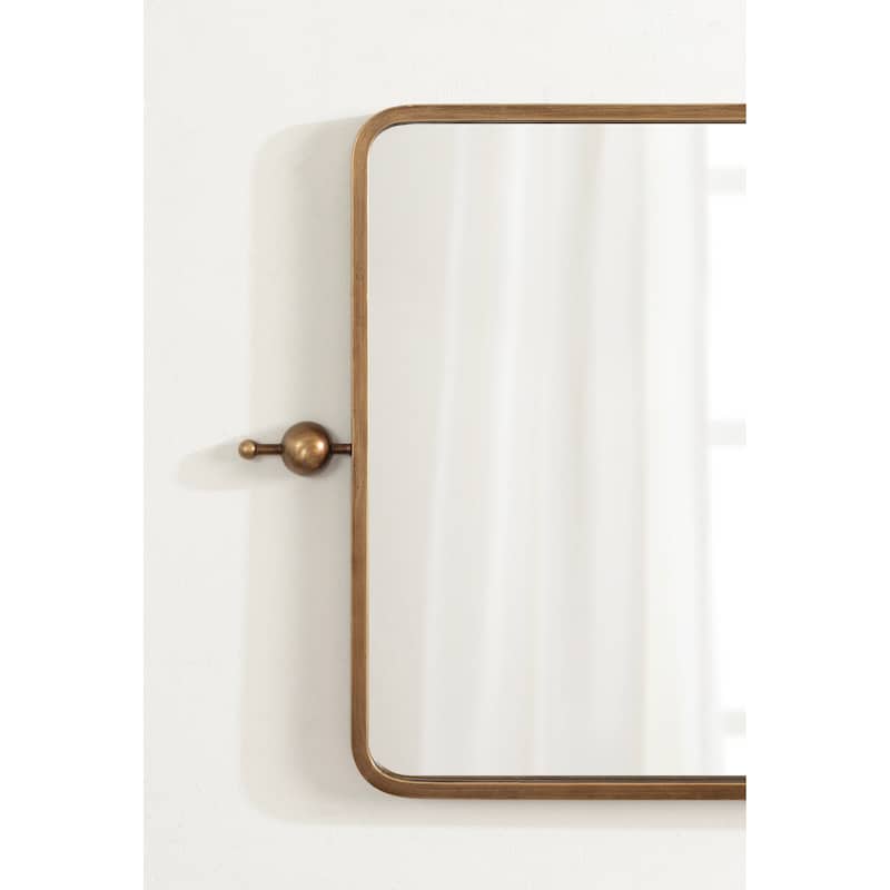 Kate and Laurel Kasota Slim Rectangle Mirror Metal