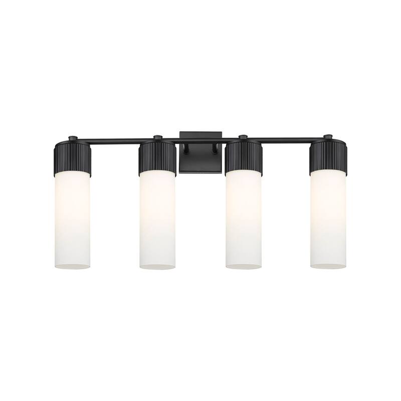 Innovations Lighting 428-4W-16-31 Bolivar Vanity Bolivar 4 Light 31" - Matte Black / Matte White