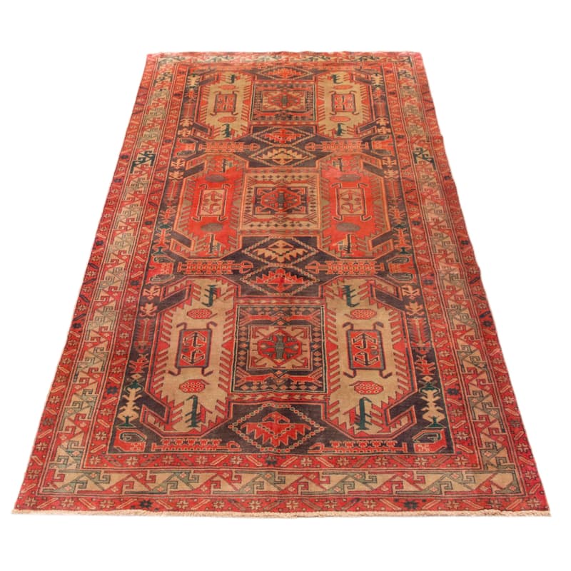 ECARPETGALLERY Hand-knotted Konya Anatolian Light Red Wool Rug - 4' 8" x 10'