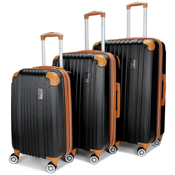 Miami CarryOn Collins 3 Piece Expandable Retro Spinner Luggage Set. Opens flyout.