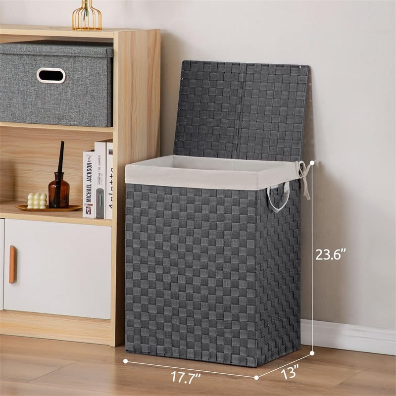 Laundry Hamper Basket with Lid - 18.11"L x 12.99"W x 23.62"H