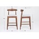 preview thumbnail 4 of 16, Open Back Dining Bar Stools Wood Frame Counter Lounge Chairs Set of 2