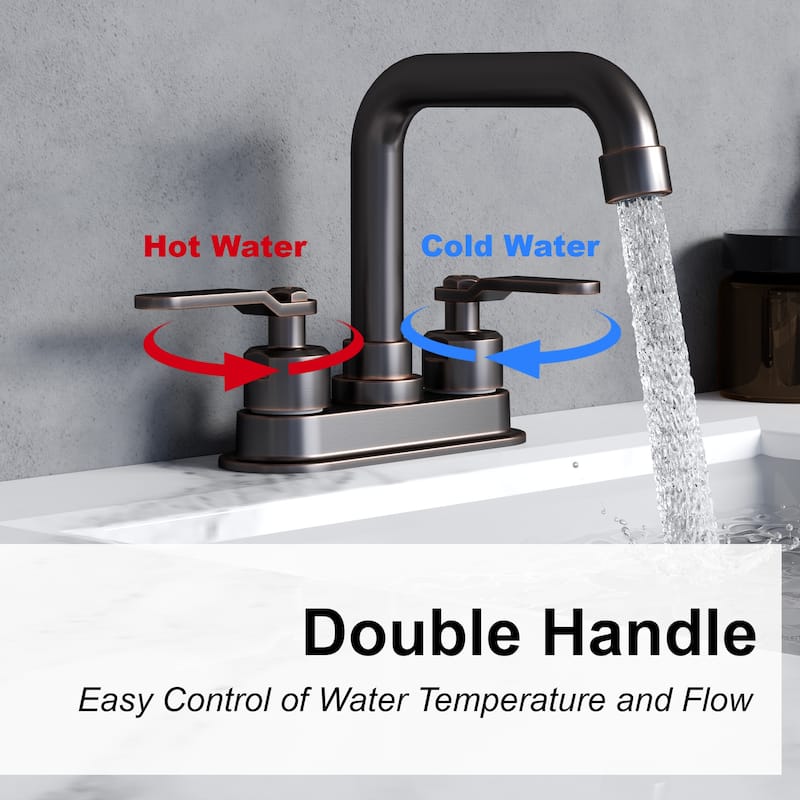 4 in. Centerset 2-Handle High-Arc Bathroom Faucet