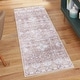 preview thumbnail 102 of 204, Gertmenian Crystal Print Washable Digital Printed Flat Pile Polyester Slip Resistant Area Rug Collection