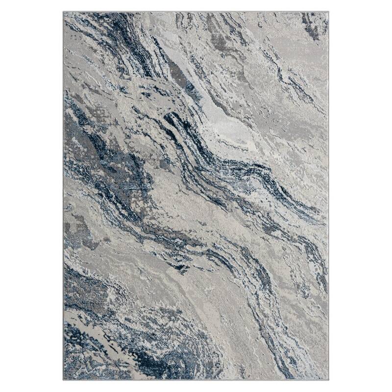 Luxe Weavers Modern Abstract Swirl Metallic Indoor Area Rug