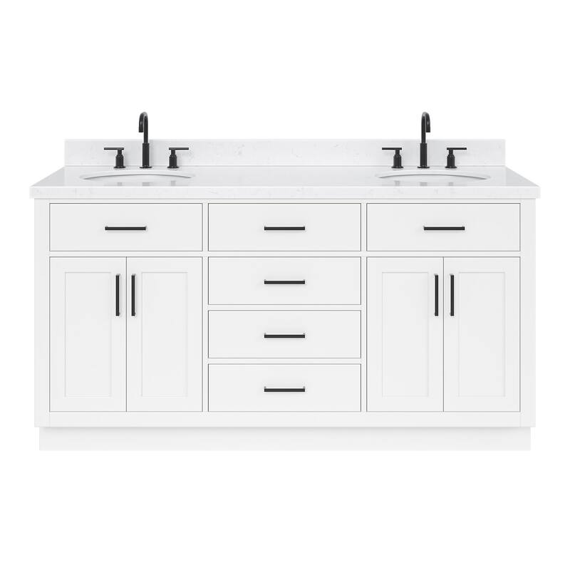 Ariel T066DCQOVO Hepburn 67" Free Standing Double Basin Vanity Set