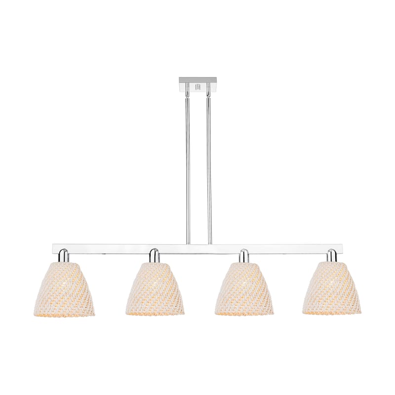 Innovations Lighting Endless Possibilities Arcadia - Bristol Natural - 4 Light 52" Stem Hung Island Light - Polished Chrome