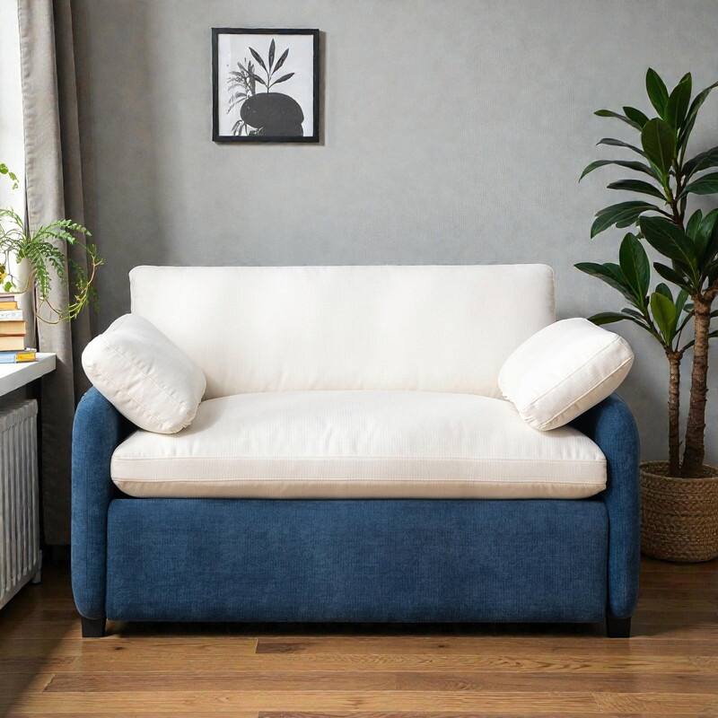 50" Oversized Chenille Accent Chair, Wide Deep Seat Upholstered Armchair with Pillows