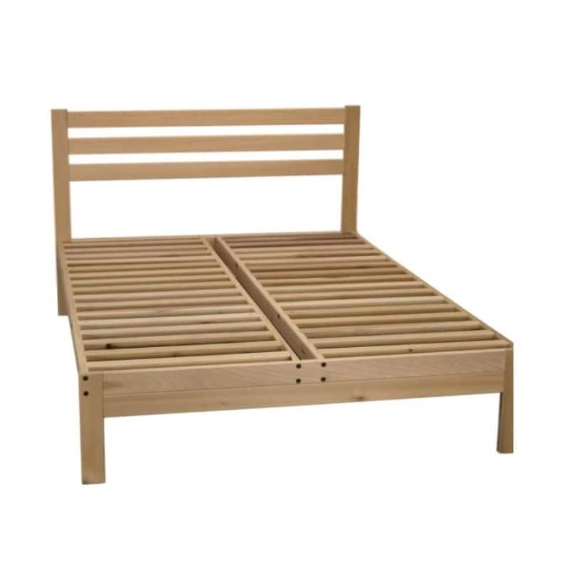 FarmHome Natural Platform Bed in Queen Size