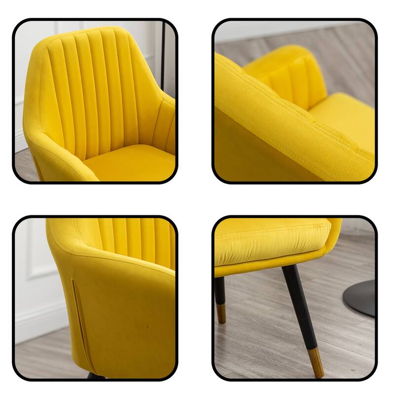 Contemporary Velvet Upholstered Accent Chair