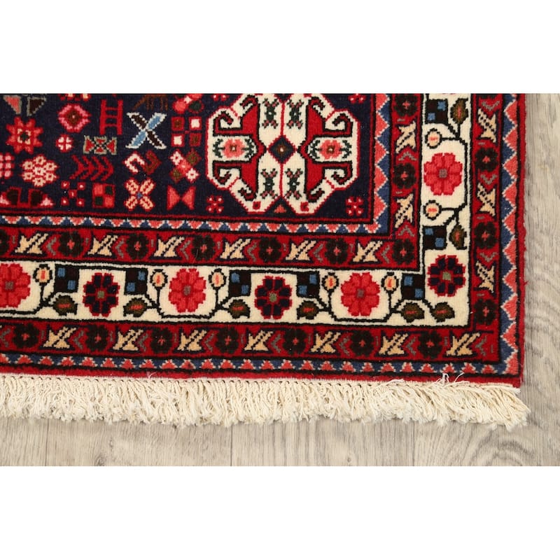 Vegetable Dye Tribal Abadeh Nafar Persian Area Rug Wool Handmade - 3'4" x 4'10"