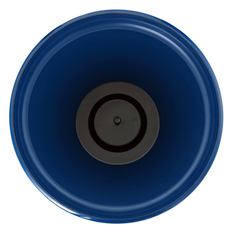 Glitzhome Set of 2 Round Cobalt Blue/Turquoise/Red Faux Ceramic Pot Plastic Planter