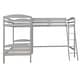 preview thumbnail 23 of 25, Modern Twin Size L Shaped Solid Pine Wood Bunk Bed with Full Length Guardrail and 2 Ladder