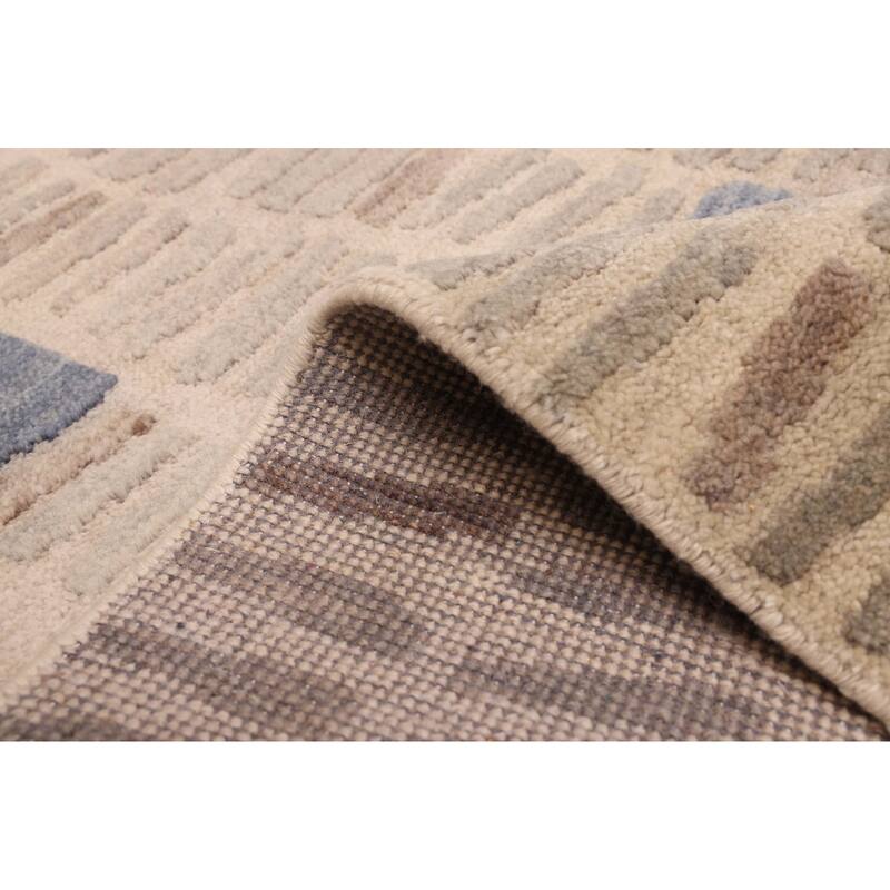 ECARPETGALLERY Hand-knotted Tangier Light Khaki Wool Rug - 8'1 x 9'9