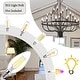 preview thumbnail 30 of 29, Modern Farmhouse Candle Chandelier Black Large Wagon Wheel Chandeliers