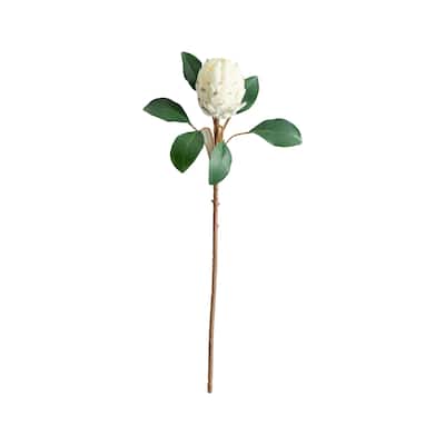 26-in Artificial King Protea Flower Stems - Set of 4 - Green