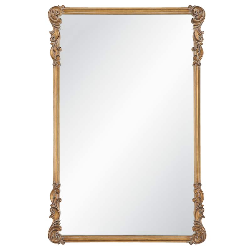 Porch & Den Old World Antique Gold Decorative Wall Mirror