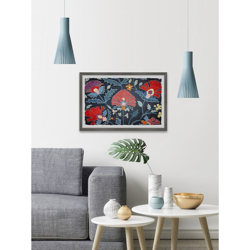 'Abstract Flowers' Framed Painting Print