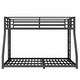 preview thumbnail 4 of 7, Black Full XL over Queen Bunk Bed,Durable & Quiet