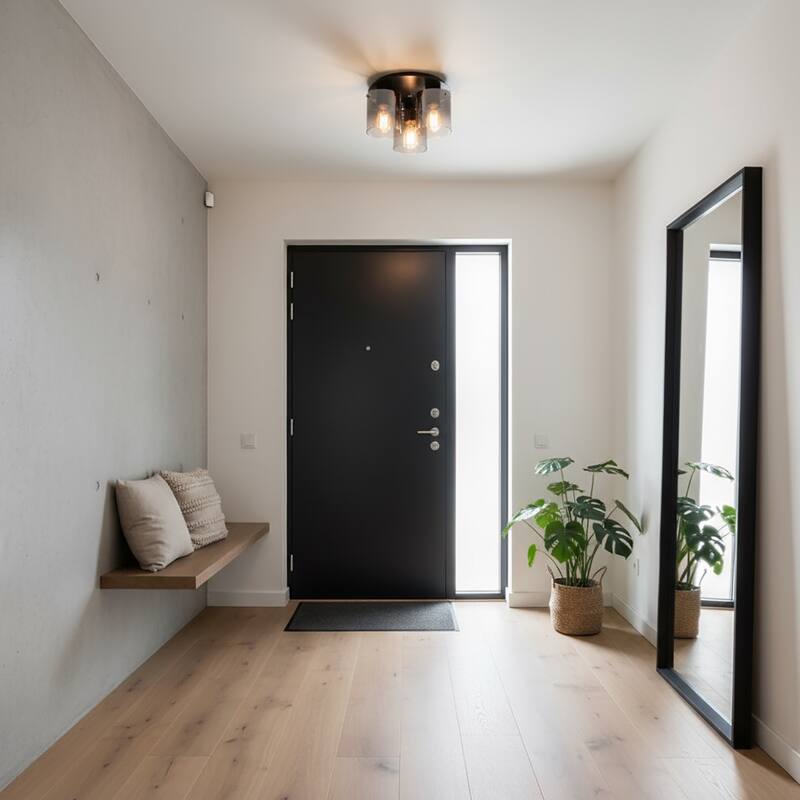 Artcraft Henley - 3-Light Flush Mount - Smoke Glass/Satin Black - Satin Black & Smoke Glass