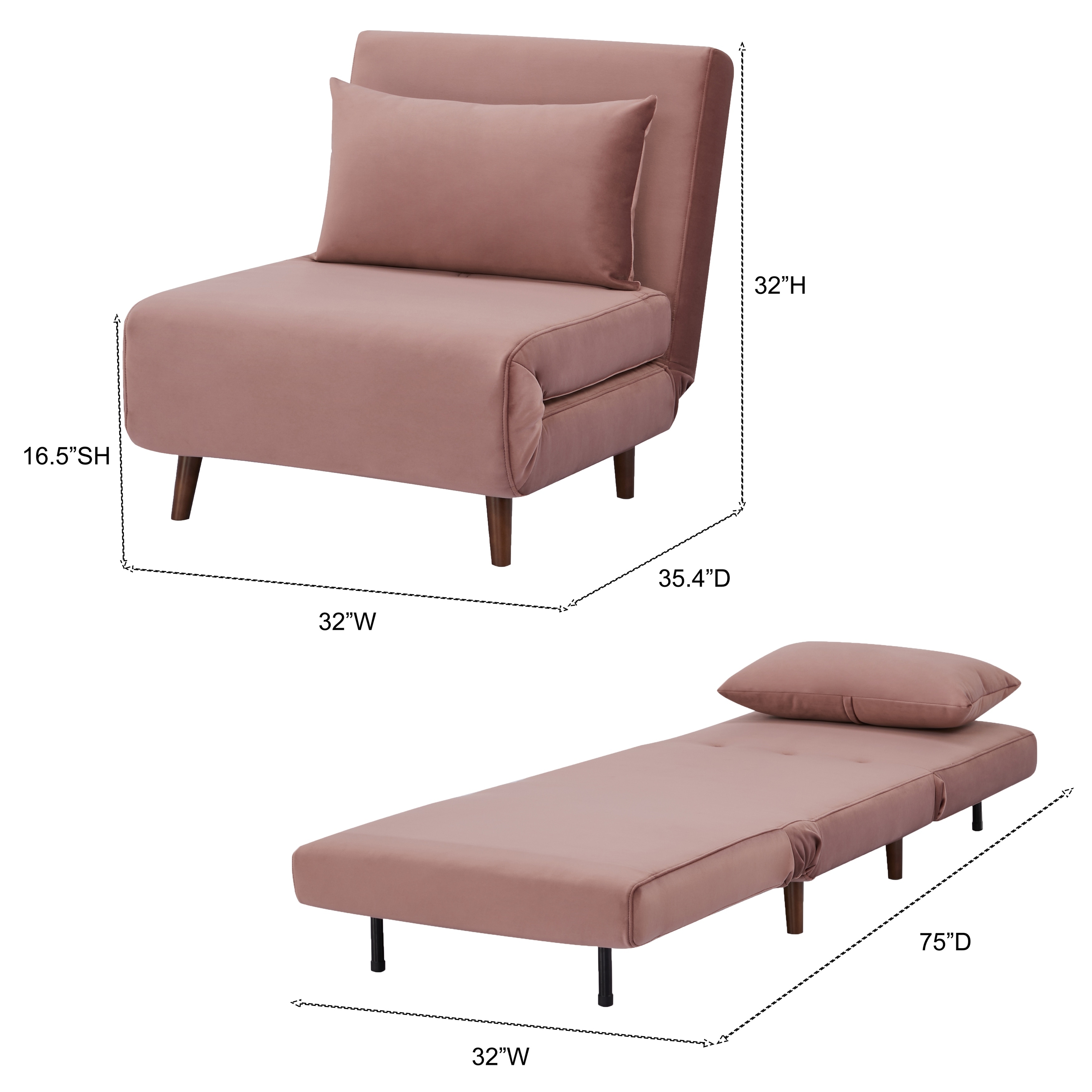Tustin Upholstered Convertible Lounge Sleeper Chair Bed Bath Beyond 27618119