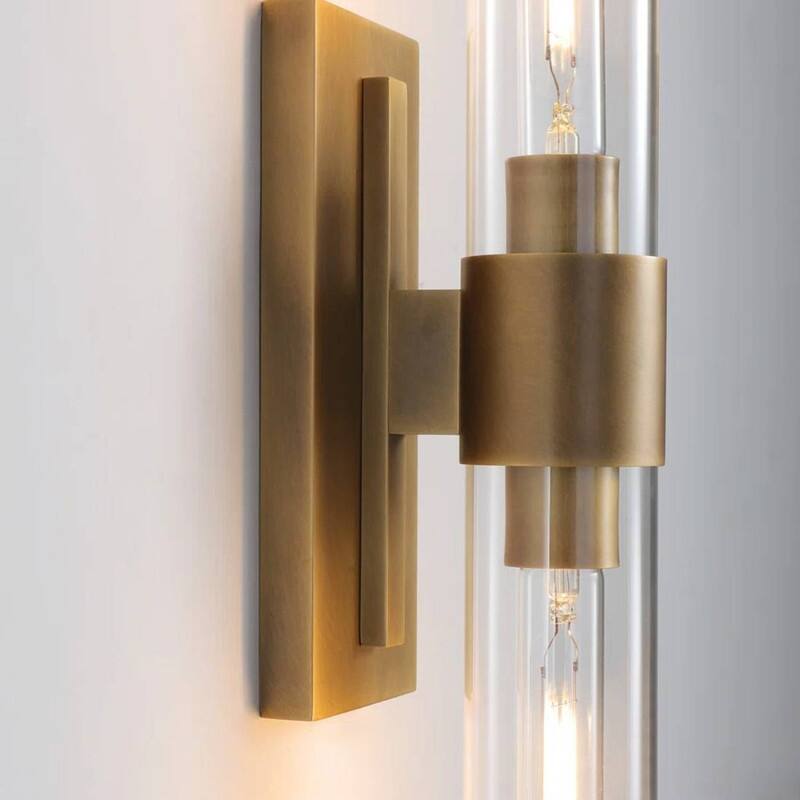 KAYLA Modern Glass Wall Sconces, Indoor Wall Lighting Wall Light Fixtures, Vanity Light with Glass Shade(2-Sets)