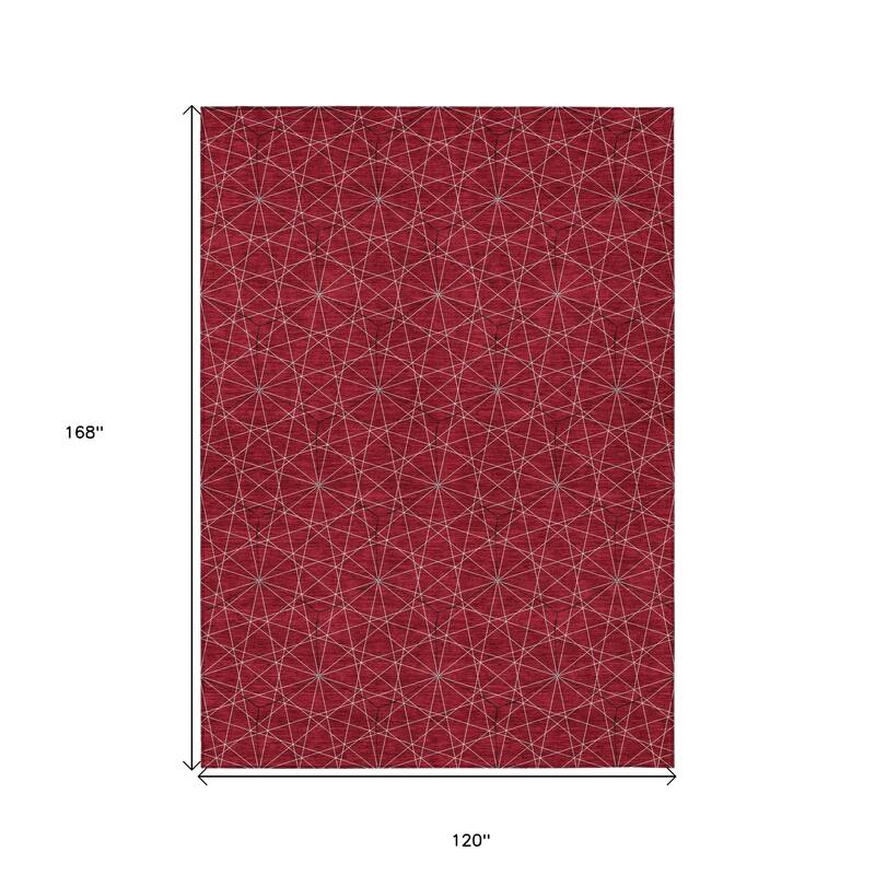 HomeRoots Geometric Transitional Rectangle Outdoor Rug