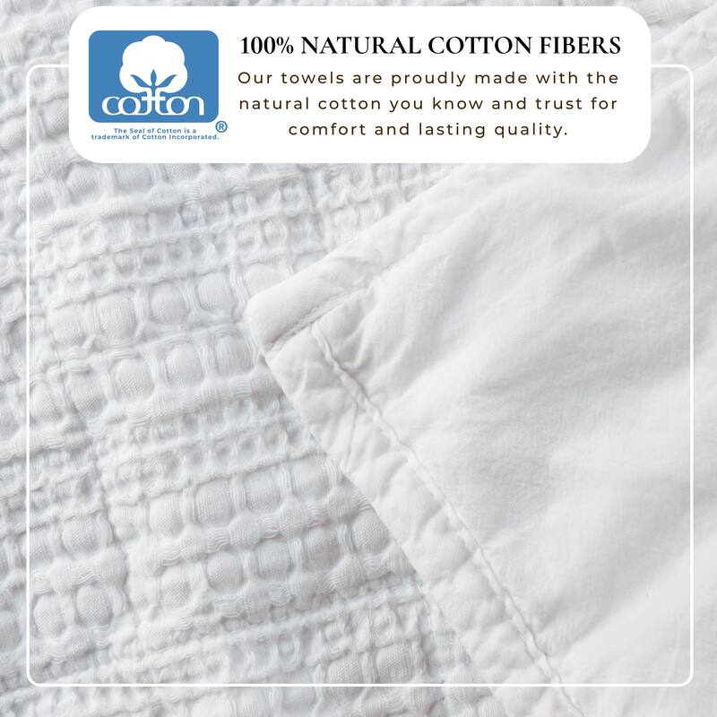 Linery & Co. 100% Cotton Honeycomb Waffle Garment Washed Quilt Set.