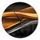 preview thumbnail 2 of 7, Designart 'Gold Silver Inward Lines' Large Modern Wall CLock