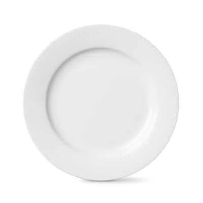 Lyngby Porcelæn Rhombe Plate, White, Ø: 9.1" - Ø: 9.1"