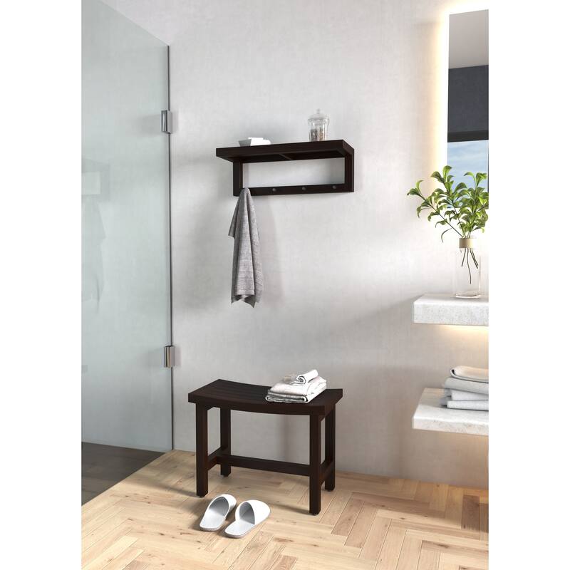 Patented Sumba Lotus Teak Shower Bench